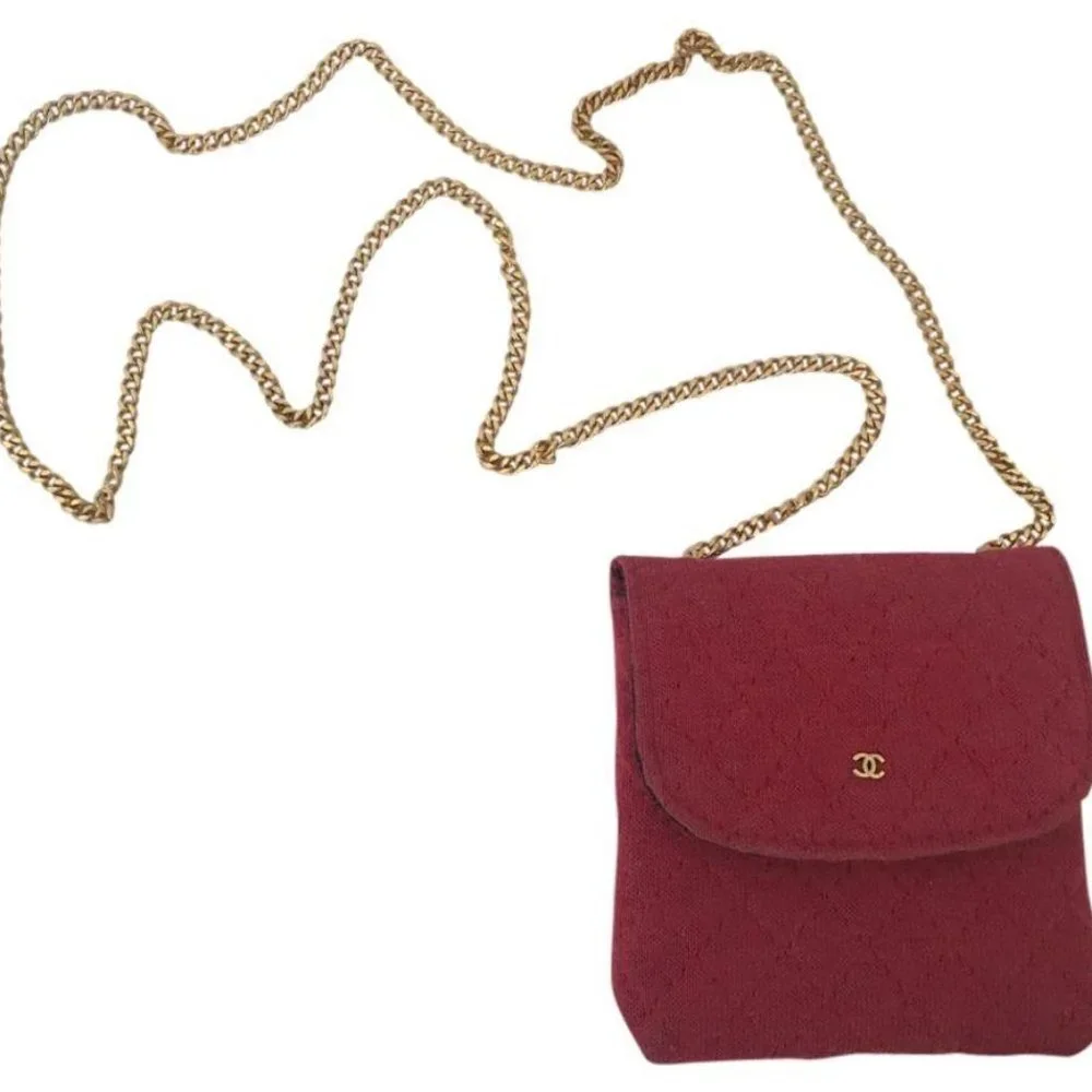 Chanel Quilted Red Nano Flap Mini Micro Chain Bag
